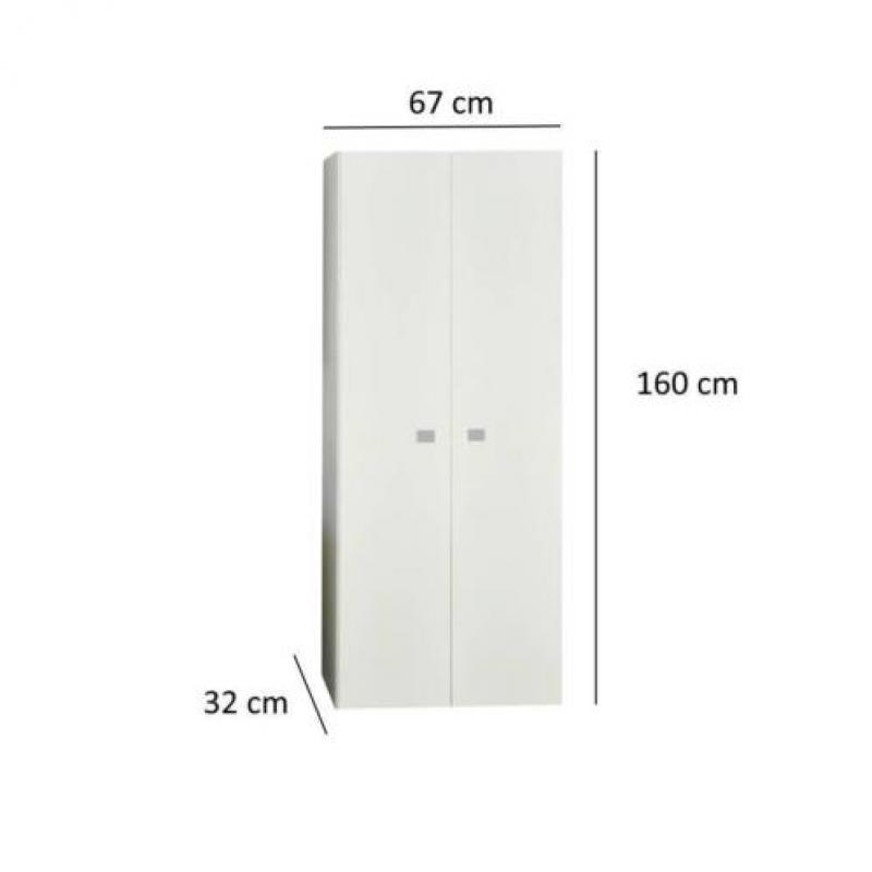 Kolomkast Sanicare Q5 2 Soft-Close Deuren 160 cm Antraciet