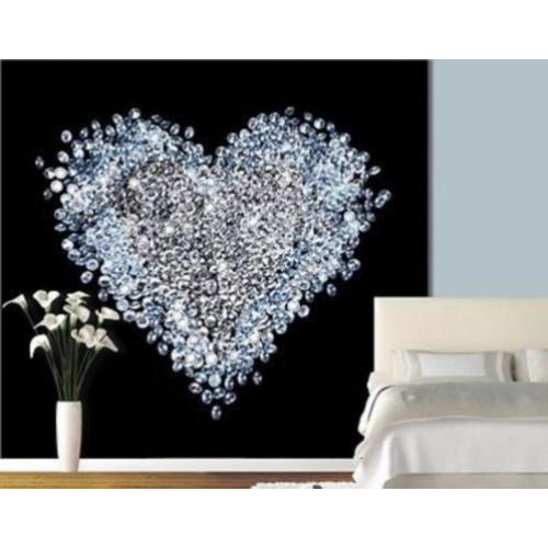 aanbieding Fotobehang Hart 300x280cm Diamant voor €45