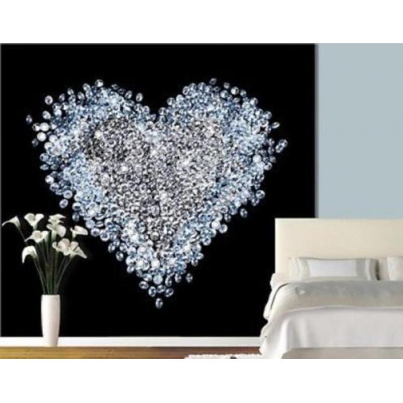 aanbieding Fotobehang Hart 300x280cm Diamant voor €45