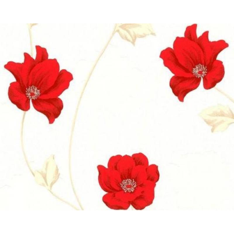 AS Creation Chicago rood bloemen behang 3085-11