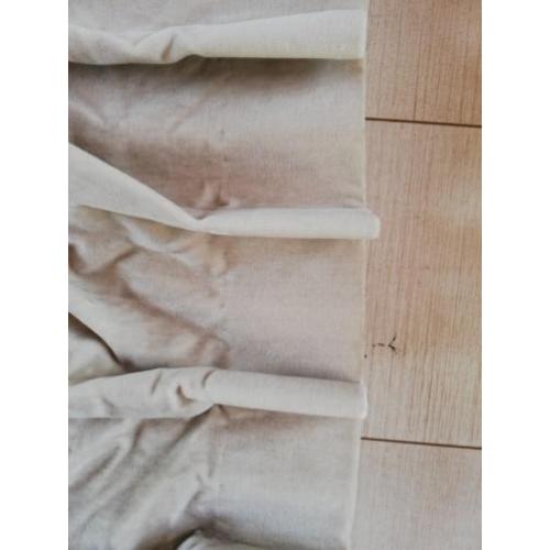 Gordijn verduisterend + vitrage 200x270cm plooigordijn beige