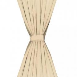 vidaXL Gordijnen verduisterend dubbellaags 140x175 cm beige