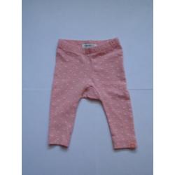 Noppies Roze Broekje Legging Broek Stipjes Wit maat 50 56 48