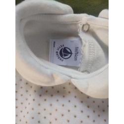 Petit Bateau boxpakje onesie wit goud glitter 50 / 56