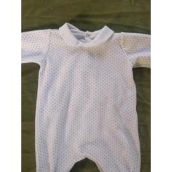 Petit Bateau boxpakje onesie wit goud glitter 50 / 56