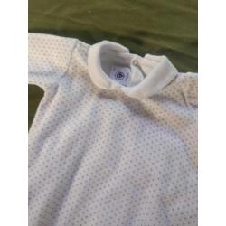 Petit Bateau boxpakje onesie wit goud glitter 50 / 56