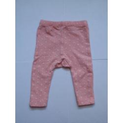 Noppies Roze Broekje Legging Broek Stipjes Wit maat 50 56 48
