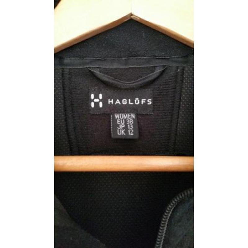 Haglofs vest, windstopper, jas, zwart, maat 36