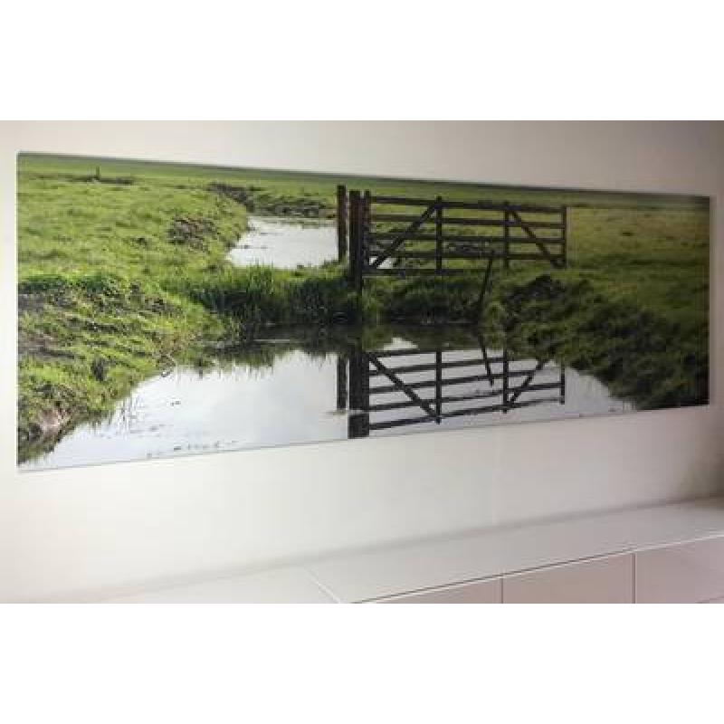 Foto verlijmd achter acrylaat 100x120 cm